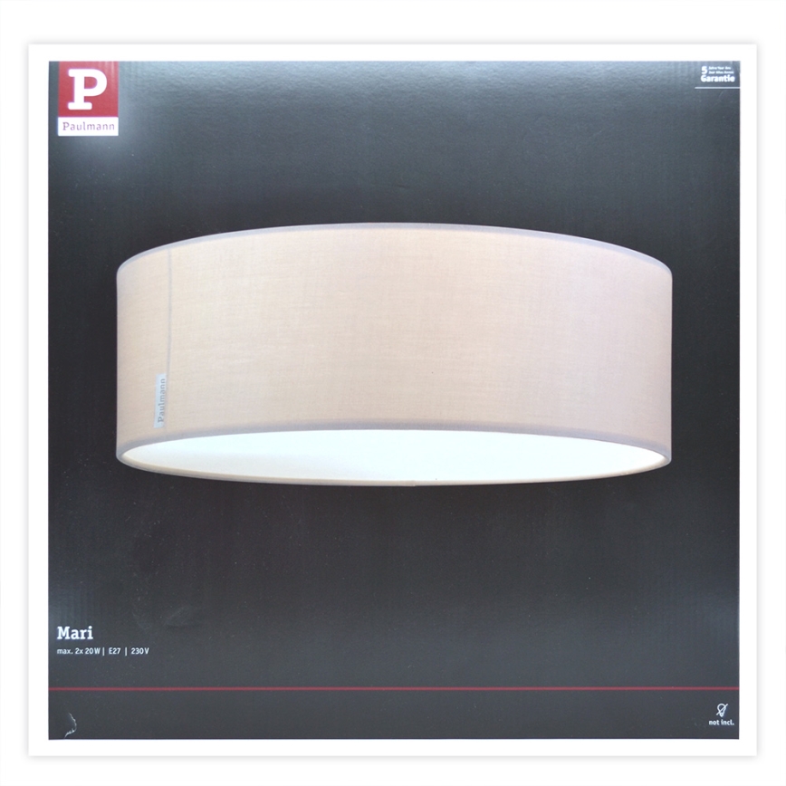 Paulmann 70952 - 2xE27/20W Ceiling light MARI 230V beige