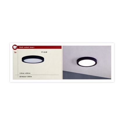 Paulmann 70986  - LED/22W Ceiling light ABIA 230V dark blue