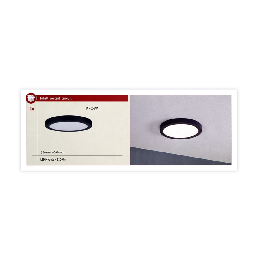 Paulmann 70986  - LED/22W Ceiling light ABIA 230V dark blue