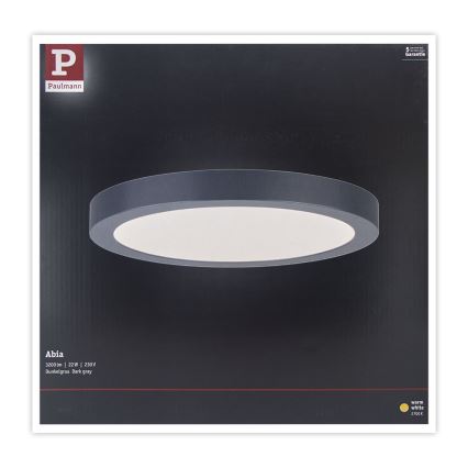 Paulmann 70988 - LED/22W Ceiling light ABIA 230V anthracite