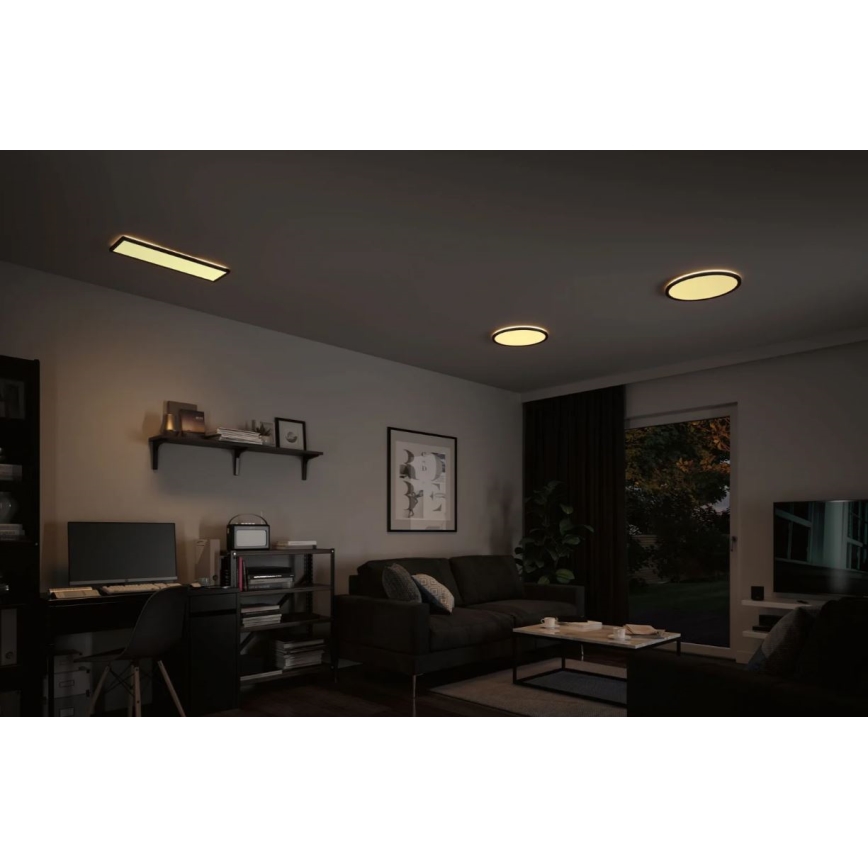 Paulmann 70999 - LED/22W Dimmable panel ATRIA 230V 3000K d. 42 cm black