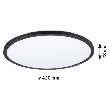 Paulmann 70999 - LED/22W Dimmable panel ATRIA 230V 3000K d. 42 cm black