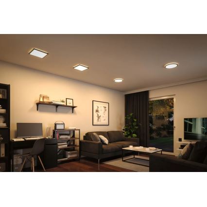 Paulmann 71001 - LED/16W Surface-mounted panel ATRIA 230V 3000K 29,3x29,3 cm black