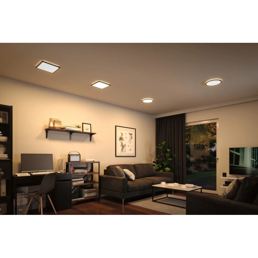 Paulmann 71001 - LED/16W Surface-mounted panel ATRIA 230V 3000K 29,3x29,3 cm black