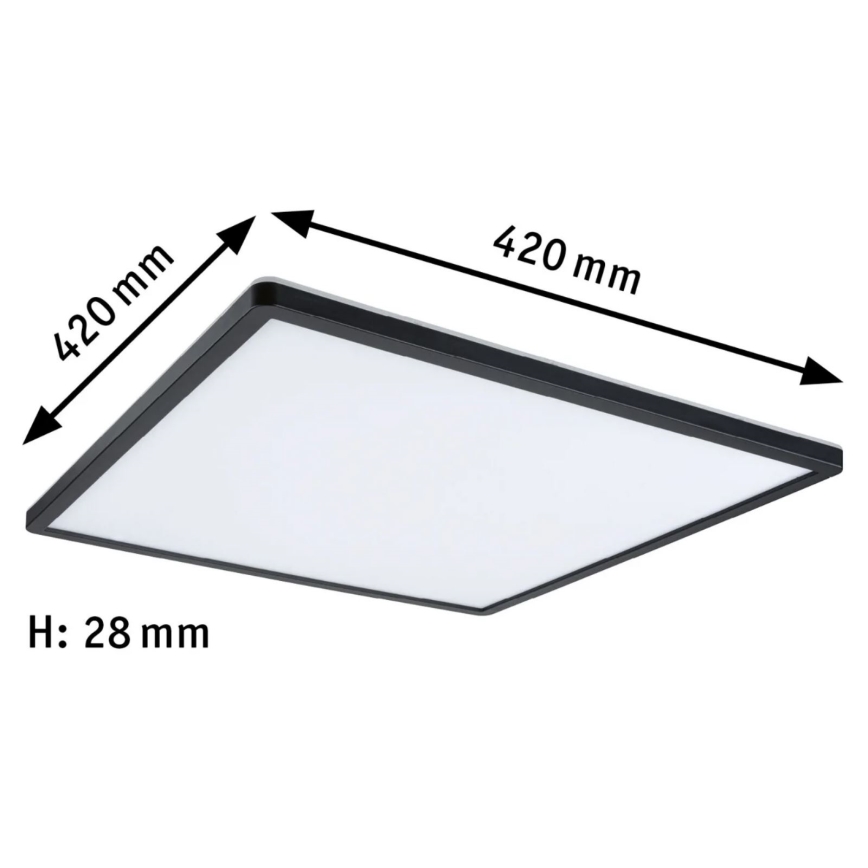 Paulmann 71002 - LED/22W Dimmable panel ATRIA 230V 3000K 42x42 cm black