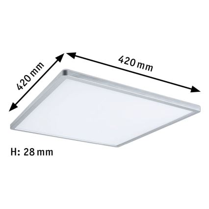 Paulmann 71009 - LED/22W Dimmable panel ATRIA 230V 4000K 42x42 cm matte chrome