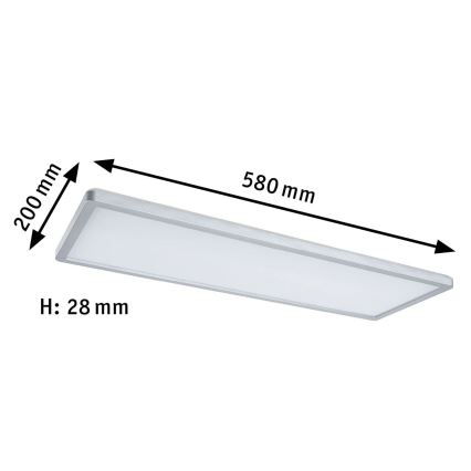 Paulmann 71020 - LED/20W RGBW Dimmable panel ATRIA 230V 4000K 20x58 cm + remote control