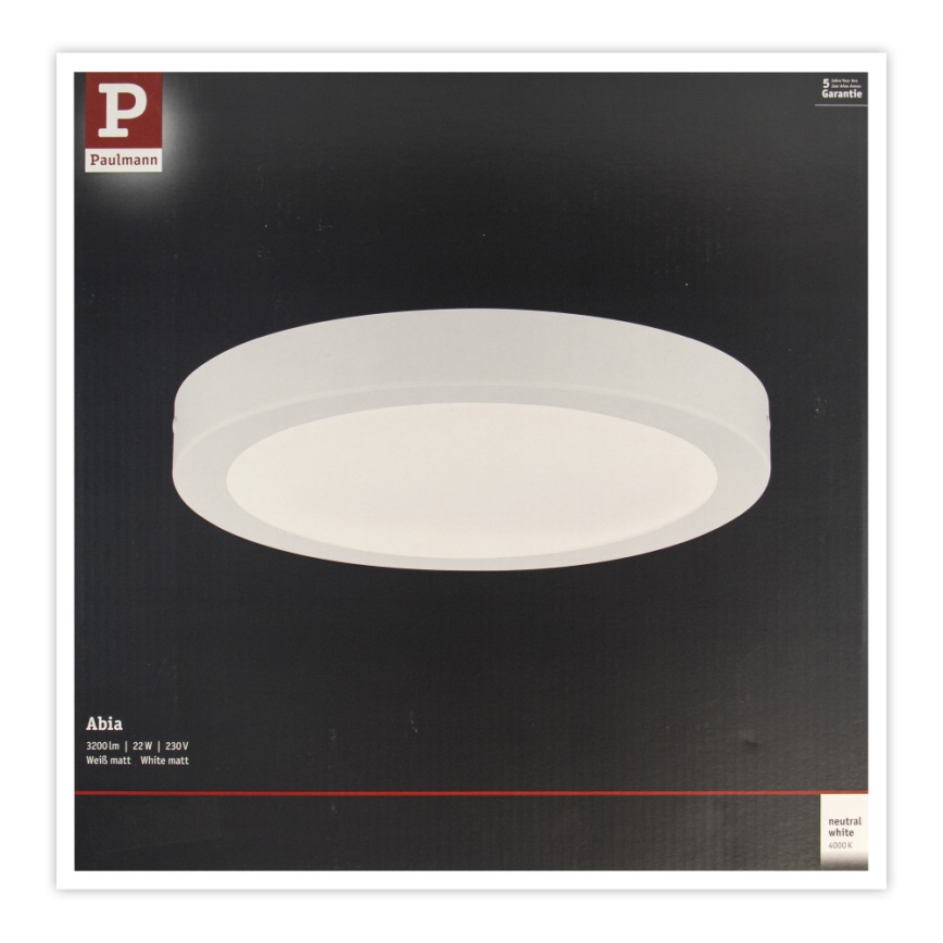 Paulmann 71021 - LED/22W Ceiling light ABIA 230V white