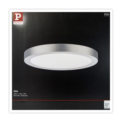 Paulmann 71023 - LED/22W Ceiling light ABIA 230V matte chrome