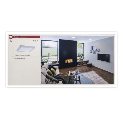Paulmann 71024 - LED/22W Ceiling light ABIA 230V matte chrome