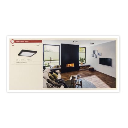 Paulmann 71026 - LED/22W Ceiling light ABIA 230V black