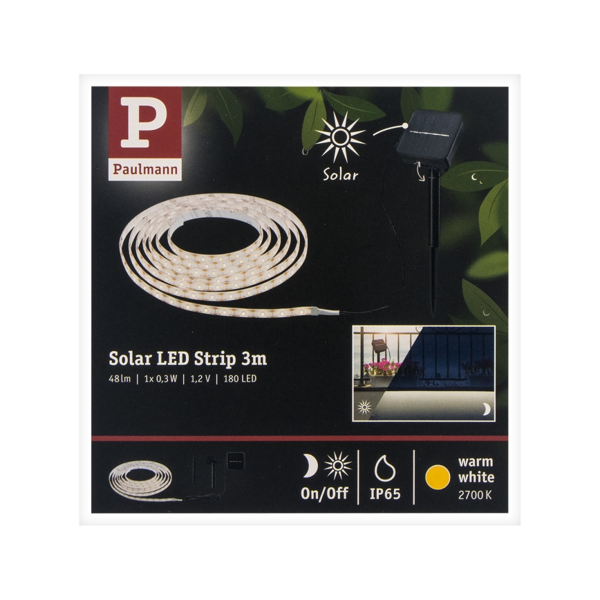 Paulmann 78896 - LED/0,3W IP44 Solar strip 3m 1,2V