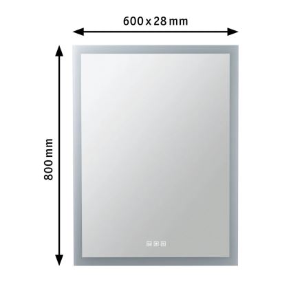 Paulmann 78951 - LED/22W IP44 Dimmable bathroom heated mirror with a backlight 230V