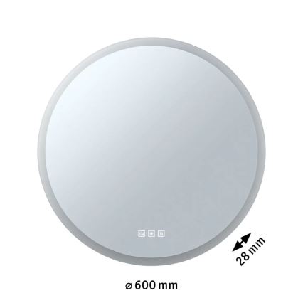 Paulmann 78952- LED/21W IP44 Dimmable bathroom heated backlit mirror MIRA 230V