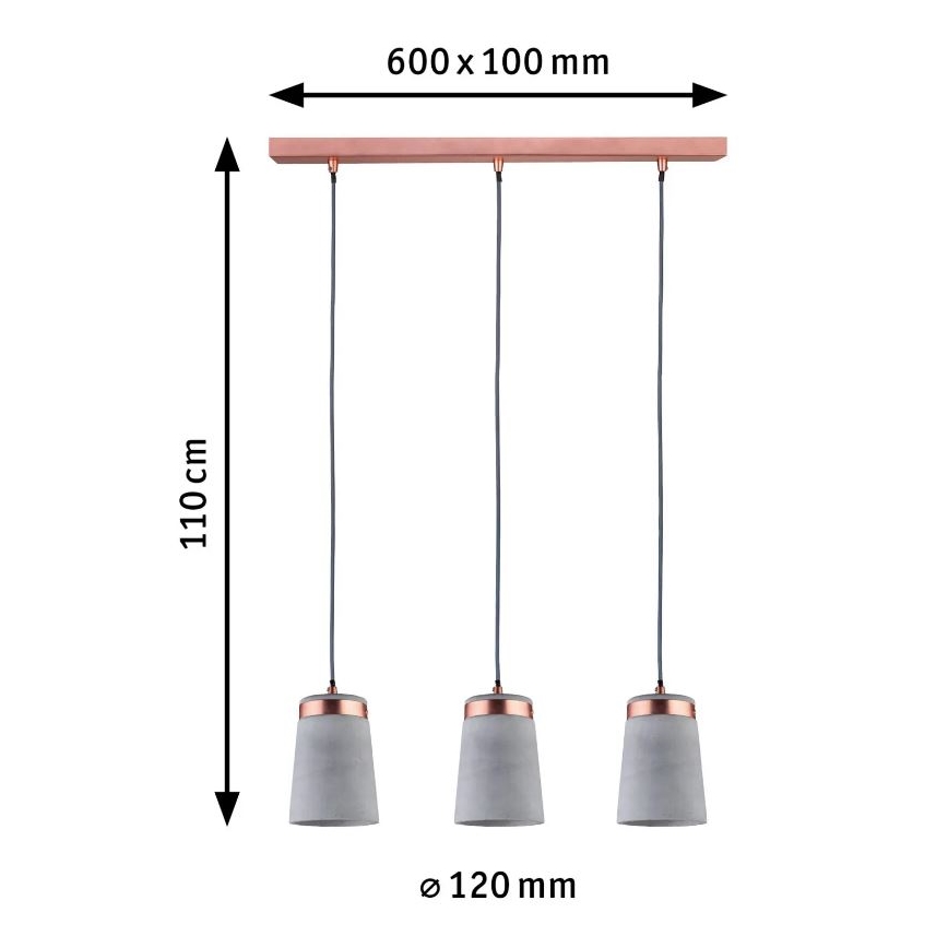 Paulmann 79626 - 3xE27/20W Chandelier on a string NEORDIC STIG 230V
