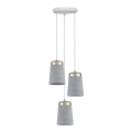 Paulmann 79627 - Chandelier on a string NORELL 3xE27/20W/230V concrete