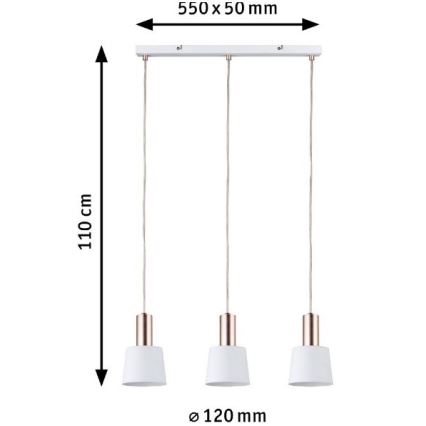 Paulmann 79657 - 3xE14/20W Chandelier on a string NEORDIC HALDAR 230V