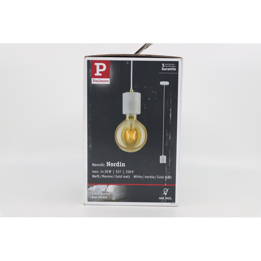 Paulmann 79750 - 1xE27/20W Chandelier on a string NORDIN 230V