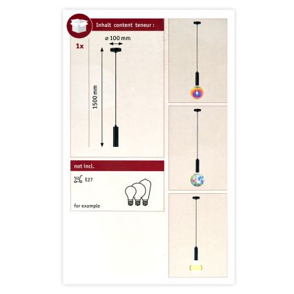 Paulmann 79757 - Chandelier on a string NEORDIC 1xE27/20W/230V