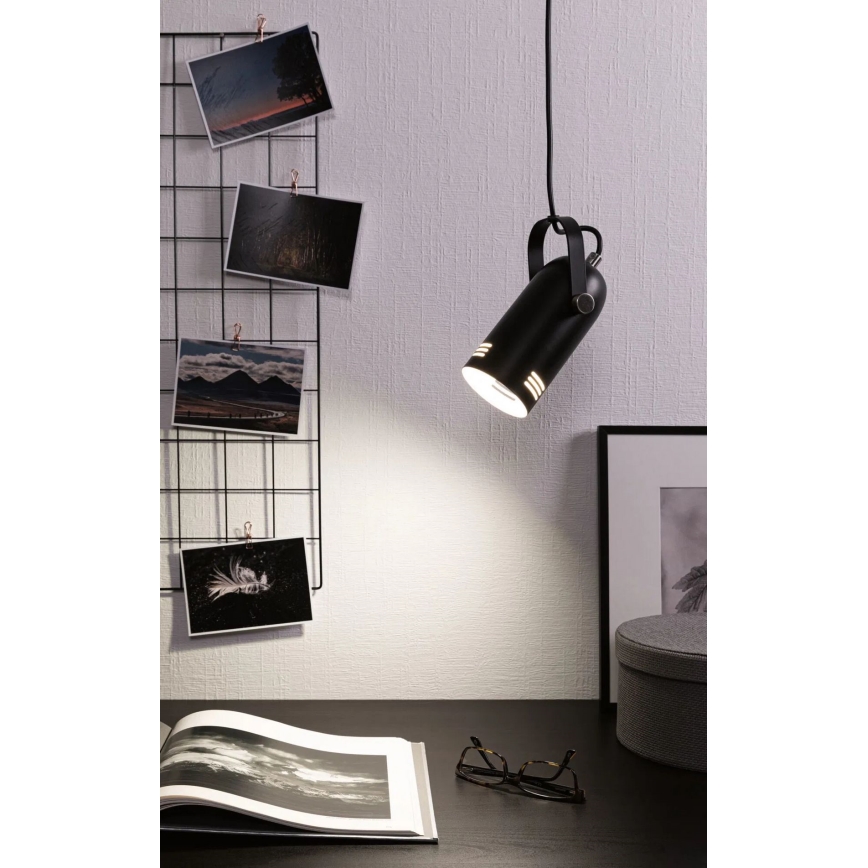 Paulmann 79766 - 1xE27/15W Cable-hung pendant light LAVEA 230V Black