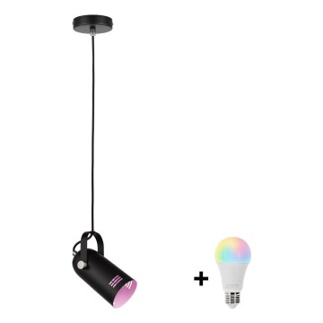 Paulmann 79766 - LAVEA LED RGBW Cable-Suspended Pendant 1x E27/9W 230V Black
