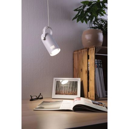 Paulmann 79767 - 1xE27/15W LAVEA cable-suspended pendant 230V white