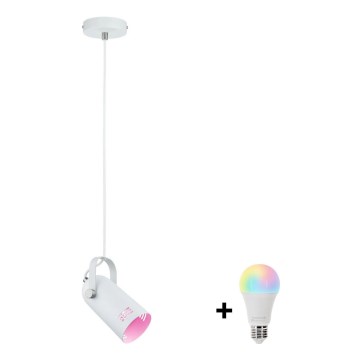 Paulmann 79767 - LED RGBW 1xE27/9W LAVEA cable-suspended pendant lamp 230V white