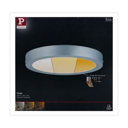 Paulmann 79798 - LED/16W Ceiling light CARPO 230V 2300/2500/3000K