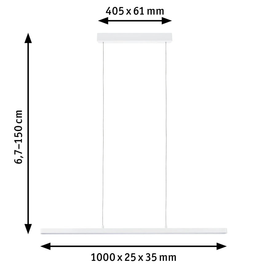 Paulmann 79903 - LED/43W Dimmable chandelier on a string SMART LENTO 230V 2700-6000K