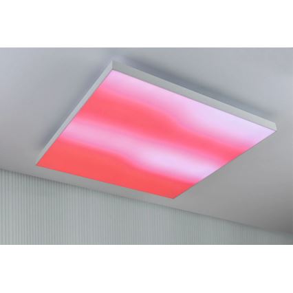 Paulmann 79910 - LORIA LED 31 W RGBW Dimmable Ceiling Light, 230 V, 3000–6500 K, 59.5 x 59.5 cm, White – incl. Remote Control