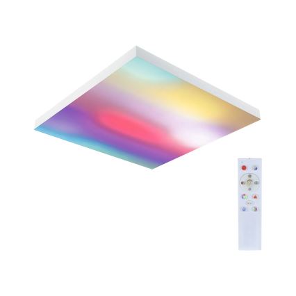 Paulmann 79910 - LORIA LED 31 W RGBW Dimmable Ceiling Light, 230 V, 3000–6500 K, 59.5 x 59.5 cm, White – incl. Remote Control
