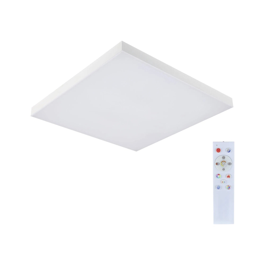 Paulmann 79910 - LORIA LED 31 W RGBW Dimmable Ceiling Light, 230 V, 3000–6500 K, 59.5 x 59.5 cm, White – incl. Remote Control