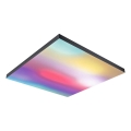 Paulmann 79913 - LORIA LED 31W RGBW Dimmable Ceiling Light, 230 V, 3000–6500 K, 59.5 x 59.5 cm, Black + Remote Control