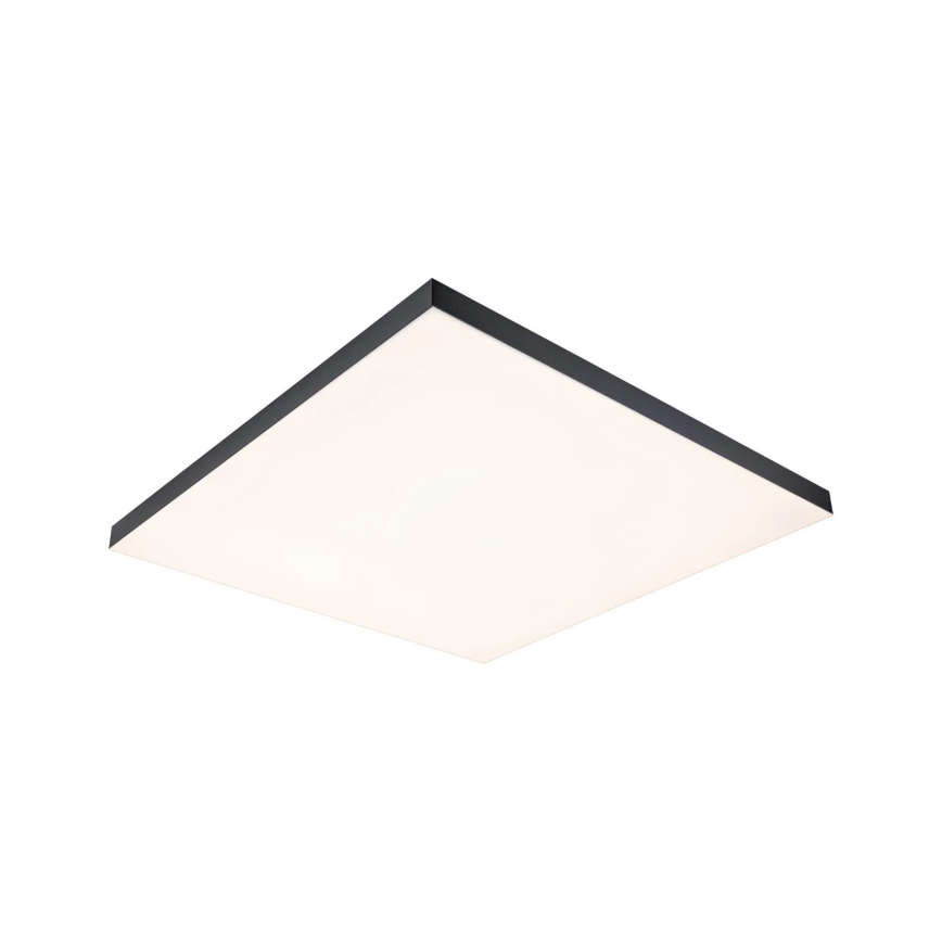 Paulmann 79913 - LORIA LED 31W RGBW Dimmable Ceiling Light, 230 V, 3000–6500 K, 59.5 x 59.5 cm, Black + Remote Control
