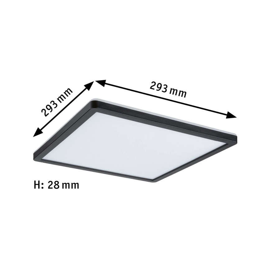 Paulmann 79921 - LED/16W Dimmable Panel ATRIA 230V 3000K 29.3x29.3 cm Black