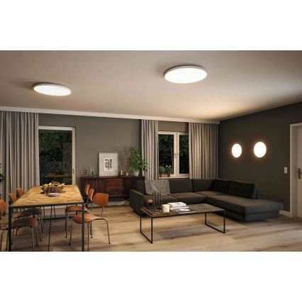 Paulmann 79929 - LED/22W RGBW Dimmable ceiling light LORIA 230V Ø 40 cm white