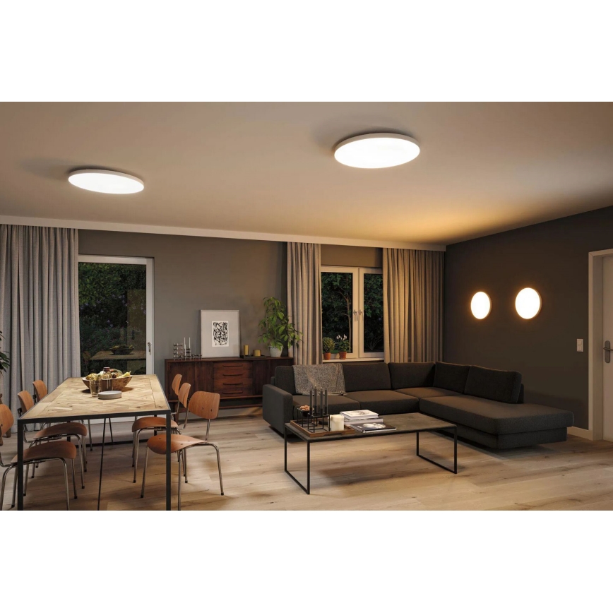 Paulmann 79929 - LED/22W RGBW Dimmable ceiling light LORIA 230V Ø 40 cm white
