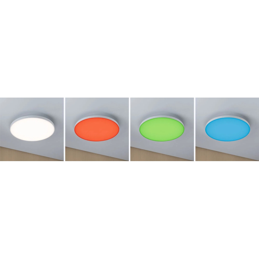 Paulmann 79929 - LED/22W RGBW Dimmable ceiling light LORIA 230V Ø 40 cm white