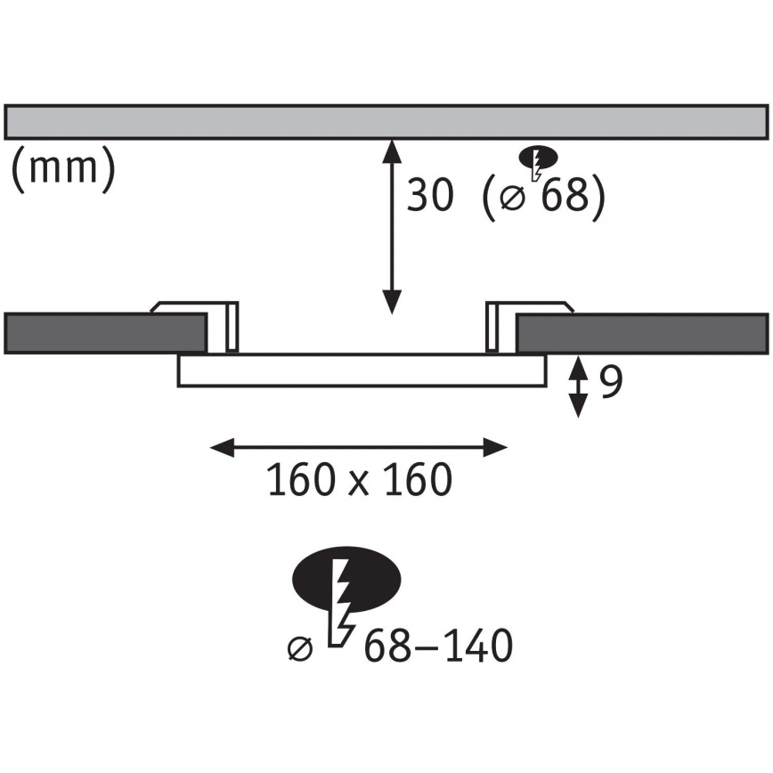 Paulmann 79948 - LED/12W IP44 Dimmable bathroom recessed downlight VARIFIT 230V