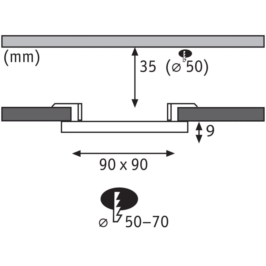 Paulmann 79953 - LED/6W IP44 Dimmable Bathroom Recessed Downlight VARIFIT 230V