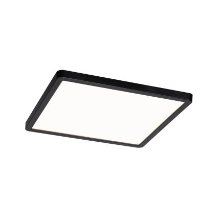 Paulmann 79967 - AREO 16W LED IP44 Dimmable Bathroom Recessed Ceiling Light, 230V, 23x23 cm, Black