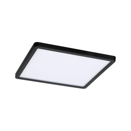 Paulmann 79967 - AREO 16W LED IP44 Dimmable Bathroom Recessed Ceiling Light, 230V, 23x23 cm, Black