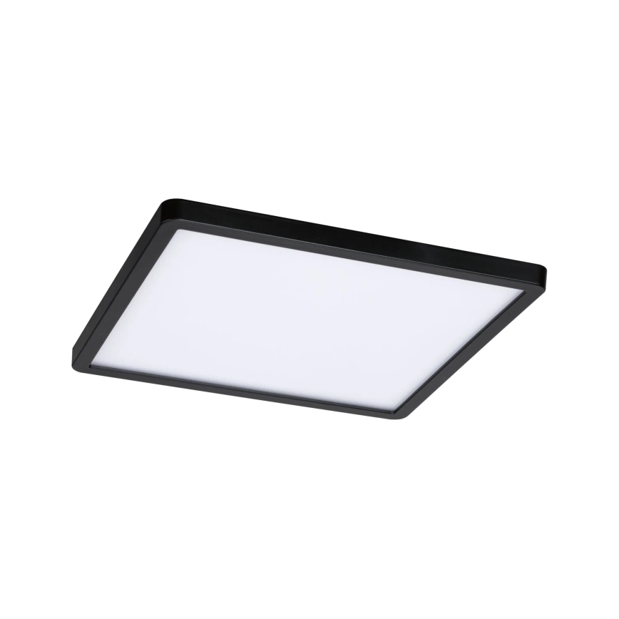 Paulmann 79967 - AREO 16W LED IP44 Dimmable Bathroom Recessed Ceiling Light, 230V, 23x23 cm, Black