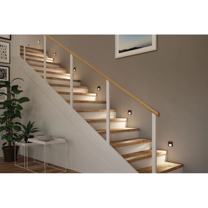 Paulmann 80001 - LED/1W Staircase light TSARO 230V Follow/black