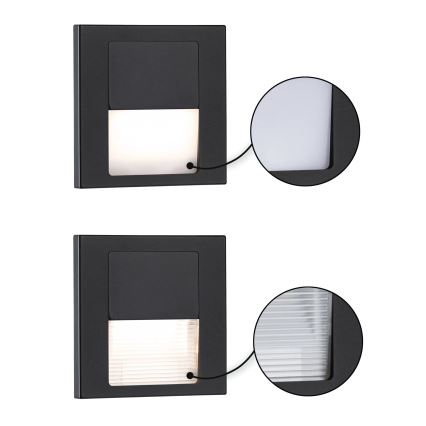 Paulmann 80001 - LED/1W Staircase light TSARO 230V Follow/black