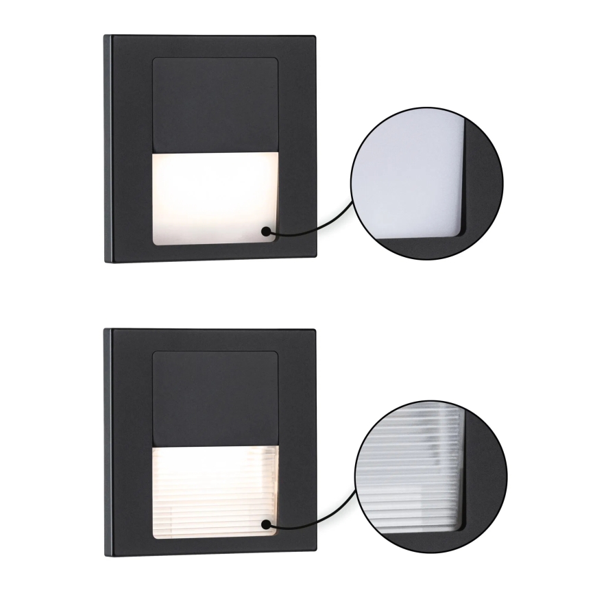 Paulmann 80001 - LED/1W Staircase light TSARO 230V Follow/black