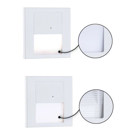 Paulmann 80002 - LED/1W Staircase light with sensor TSARO 230V Lead/white