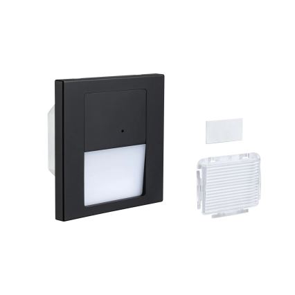 Paulmann 80004 - LED/1W Staircase light with sensor TSARO 230V Lead/black