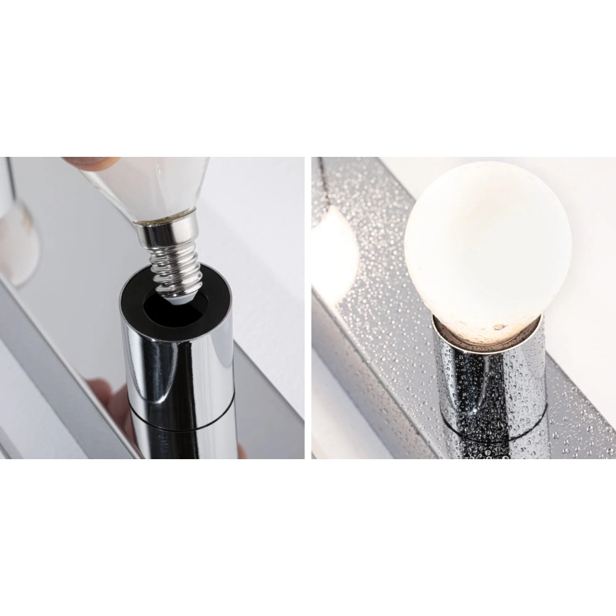 Paulmann 80096 - 3xE14/40W IP44 Bathroom mirror light REGULA 230V shiny chrome