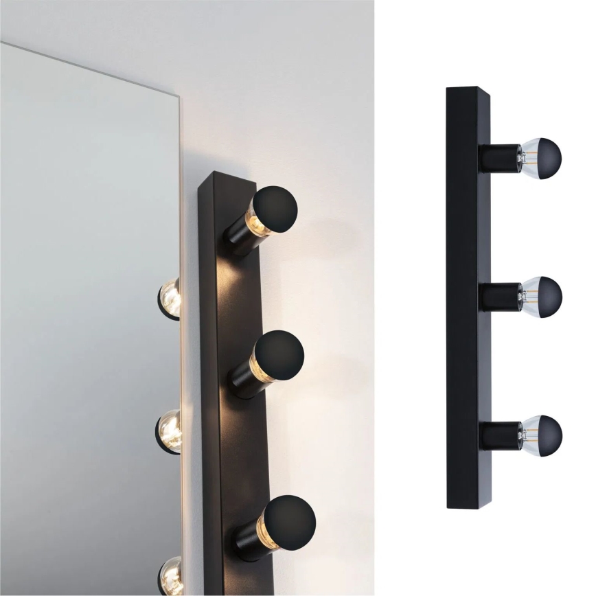 Paulmann 80097 - 3xE14/40W IP44 Bathroom mirror light REGULA 230V black